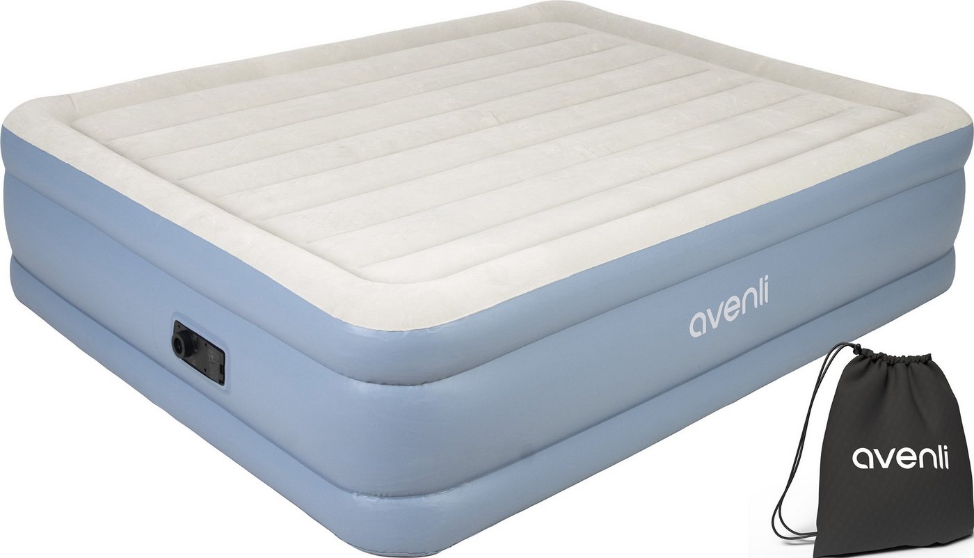 Avenli Luftbett Luftmatratze selbstaufblasend 203 x 152 x 46 cm, (Doppelbett für 2 Personen), Gästebett mit integrierter Pumpe von Avenli