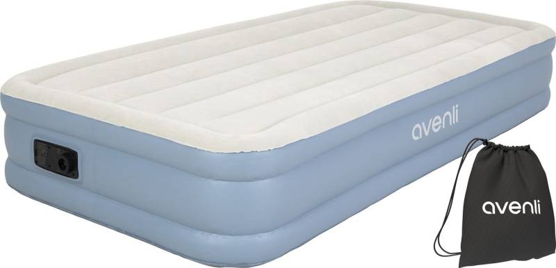 Avenli Luftmatratze Luftbett selbstaufblasend 191x99x33cm hoch, (Gästebett aufblasbar mit integrierter Elektropumpe für 1 Person, 3-St), Aufblasbares Reise Bett inklusive Pumpe und Tragetasche von Avenli