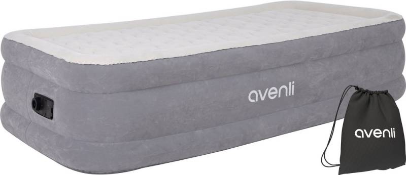 Avenli Luftmatratze Luftbett selbstaufblasend 191x99x46cm hoch, (Gästebett aufblasbar mit integrierter Elektropumpe für 1 Person, 3-St), Aufblasbares Reise Bett inklusive Pumpe und Tragetasche von Avenli