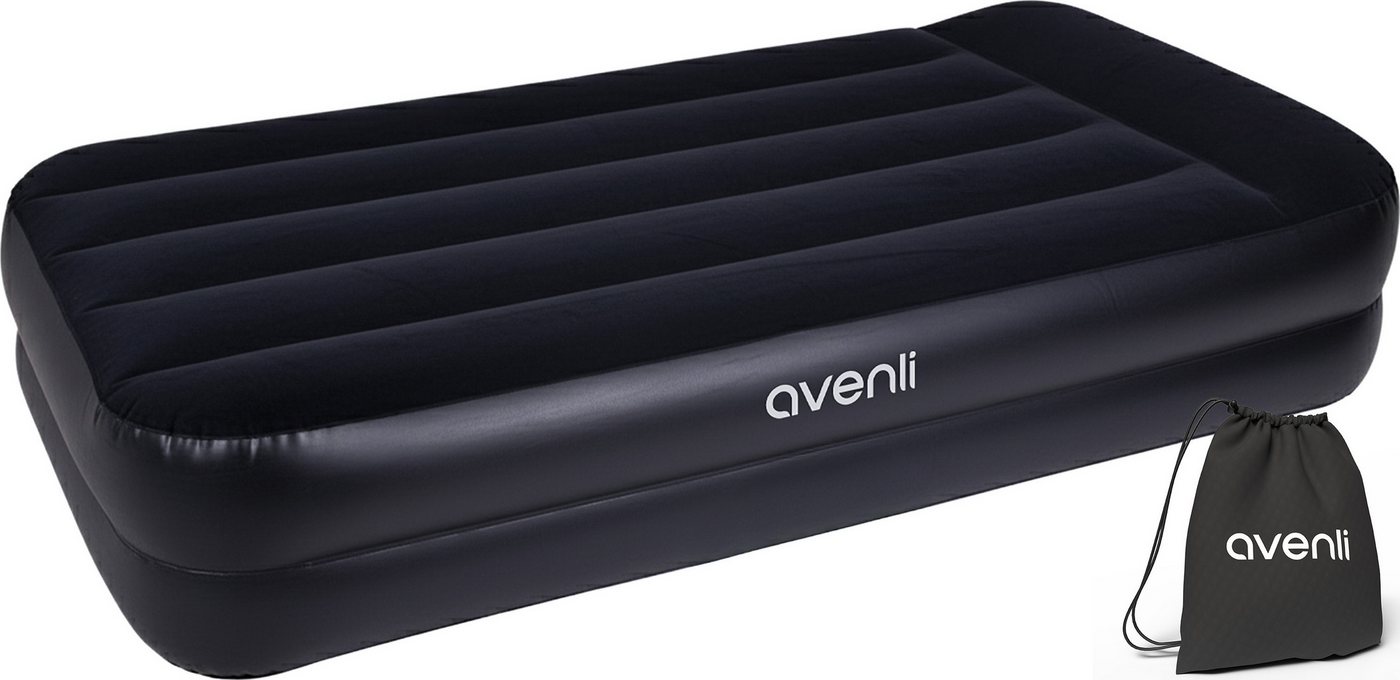 Avenli Luftmatratze Luftbett selbstaufblasend 195x96x46cm hoch, (Gästebett aufblasbar mit integrierter Elektropumpe für 1 Person, 2-St), Aufblasbares Reise Bett inklusive Pumpe und Tragetasche von Avenli