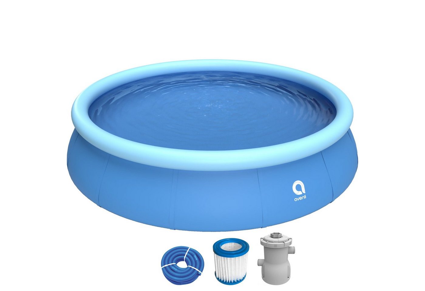 Avenli Quick-Up Pool Prompt Set Pool 420 x 84 cm (Aufstellpool Komplettset), Swimmingpool inklusive Filterpumpe und Filterkartusche von Avenli