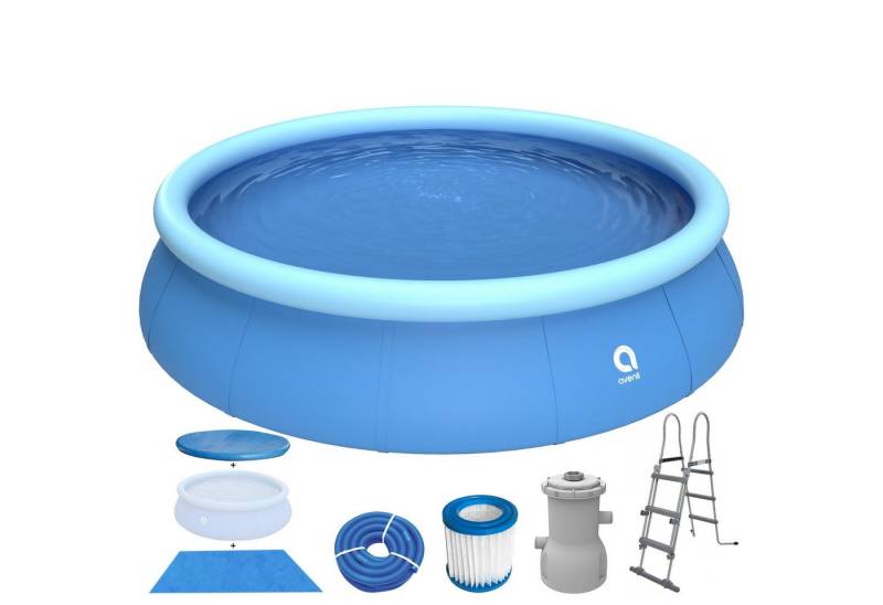 Avenli Quick-Up Pool Prompt Set Pool Komplettset 450 x 90 cm (Aufstellpool), Leiter von Avenli