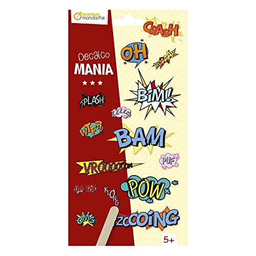 Avenue Mandarine CC060C - Packung Decalco' Mania, Rubbelbilder ideal ab 5 Jahren, Lautmalerei, 1 Pack von Avenue Mandarine