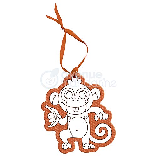 Avenue Mandarine GY088C - Graffy Hang zum Ausmalen mit Schleife, 8x11 cm, Affe, 1 Stück von Avenue Mandarine