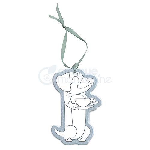 Avenue Mandarine GY090C - Graffy Hang zum Ausmalen mit Schleife, 9,5x11 cm, Dackel, 1 Stück von Avenue Mandarine