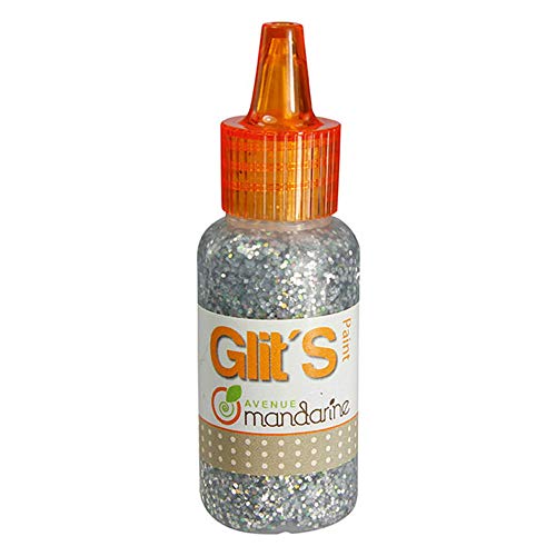 Avenue Mandarine Glit 's Farbe, Glitter Glue, Silber, 20 ml von Avenue Mandarine