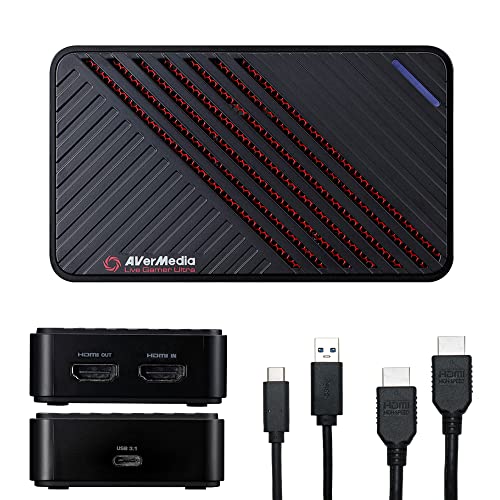 AVerMedia Live Gamer ULTRA – GC553 – Zum Aufnehmen von 4K60 HDR Inhalten – mit VRR-Unterstützung, ultraniedrige Latenz und Passthrough – Plug and Play für PS5 und Xbox Series X/S von AverMedia