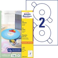 AVERY Zweckform CD-Etiketten CD-Etiketten,weiß,117mm 200St L6043-100 weiß von Avery Zweckform