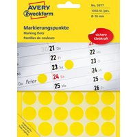 AVERY Zweckform Klebepunkte Ø 18,0 mm gelb von Avery Zweckform
