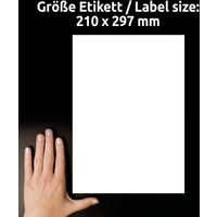 AVERY Zweckform wetterfeste Folienetiketten 210,0 x 297,0 mm von Avery Zweckform