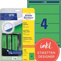 AVERY Zweckform Ordneretiketten 61,0 x 192,0 mm grün von Avery Zweckform