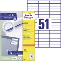 Avery-Zweckform 3420 Universal-Etiketten 70 x 16.9mm Papier Weiß 5100 St. Permanent haftend Tintens Avery-Zweckform 3420 Universal-Etiketten 70 x 16.9mm Papier Weiß 5100 St. Permanent haftend Tintens von Avery-Zweckform