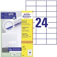 Avery-Zweckform 3474 Universal-Etiketten 70 x 37mm Papier Weiß 2400 St. Permanent haftend Tintenstr Avery-Zweckform 3474 Universal-Etiketten 70 x 37mm Papier Weiß 2400 St. Permanent haftend Tintenstr von Avery-Zweckform