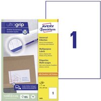 Avery-Zweckform 3478 Universal-Etiketten 210 x 297mm Papier Weiß 100 St. Permanent haftend Tintenst Avery-Zweckform 3478 Universal-Etiketten 210 x 297mm Papier Weiß 100 St. Permanent haftend Tintenst von Avery-Zweckform