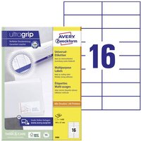 Avery-Zweckform 3484 Universal-Etiketten 105 x 37mm Papier Weiß 1600 St. Permanent haftend Farblase Avery-Zweckform 3484 Universal-Etiketten 105 x 37mm Papier Weiß 1600 St. Permanent haftend Farblase von Avery-Zweckform