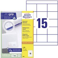 Avery-Zweckform 3669 Universal-Etiketten 70 x 50.8mm Papier Weiß 1500 St. Permanent haftend Tintens von Avery-Zweckform