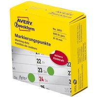 Avery-Zweckform 3851 Markierungspunkte Etiketten Ø 10mm Grün 800 St. Permanent haftend Papier von Avery-Zweckform