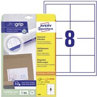 Avery-Zweckform 4782 Universal-Etiketten 97 x 67.7mm Papier Weiß 240 St. Permanent haftend Tintenst von Avery-Zweckform