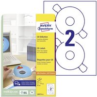 Avery-Zweckform L6015-25 CD-Etiketten Ø 117mm Papier Weiß 50 St. Permanent haftend Tintenstrahldru von Avery-Zweckform