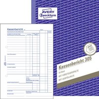 Avery-Zweckform Kassenbericht Formular 305 DIN A5 Weiß Anzahl der Blätter: 50selbstdurchschreibend Avery-Zweckform Kassenbericht Formular 305 DIN A5 Weiß Anzahl der Blätter: 50selbstdurchschreibend von Avery-Zweckform