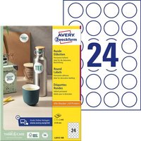 Avery-Zweckform L3415-100 Universal-Etiketten Ø 40mm Papier Weiß 2400 St. Permanent haftend Tinten Avery-Zweckform L3415-100 Universal-Etiketten Ø 40mm Papier Weiß 2400 St. Permanent haftend Tinten von Avery-Zweckform