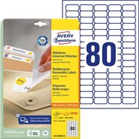 Avery-Zweckform L4732REV-25 Universal-Etiketten 35.6 x 16.9mm Papier Weiß 2400 St. Wiederablösbar von Avery-Zweckform