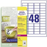 Avery-Zweckform L4778REV-20 Folien-Etiketten 45.7 x 21.2mm Polyester-Folie Weiß 960 St. Wiederablö von Avery-Zweckform