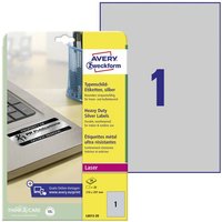 Avery-Zweckform L6013-20 Typenschild-Etiketten 210 x 297mm Polyester-Folie Silber 20 St. Permanent h Avery-Zweckform L6013-20 Typenschild-Etiketten 210 x 297mm Polyester-Folie Silber 20 St. Permanent h von Avery-Zweckform