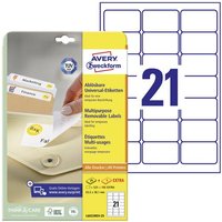 Avery-Zweckform L6023REV-25 Universal-Etiketten 63.5 x 38.1mm Papier Weiß 630 St. Wiederablösbar T von Avery-Zweckform