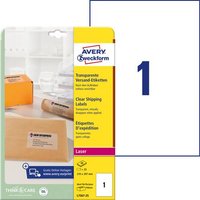 Avery-Zweckform L7567-25 Adress-Etiketten 210 x 297mm Polyester-Folie Transparent 25 St. Permanent h von Avery-Zweckform