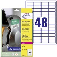 Avery-Zweckform L7911-10 Folien-Etiketten 45.7 x 21.1mm Polyethylenfolie Weiß 480 St. Permanent haf von Avery-Zweckform