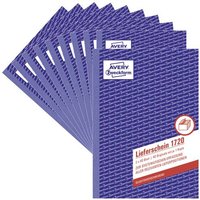 Avery-Zweckform Lieferschein Formular 1720-10 DIN A5 Weiß, Gelb Anzahl der Blätter: 40 von Avery-Zweckform