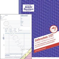 Avery-Zweckform Lieferschein Formular 1721 DIN A5 Weiß Anzahl der Blätter: 40 von Avery-Zweckform