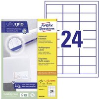 Avery-Zweckform 3658-200 Universal-Etiketten 64.6 x 33.8mm Papier Weiß 4800 St. Permanent haftend F von Avery-Zweckform