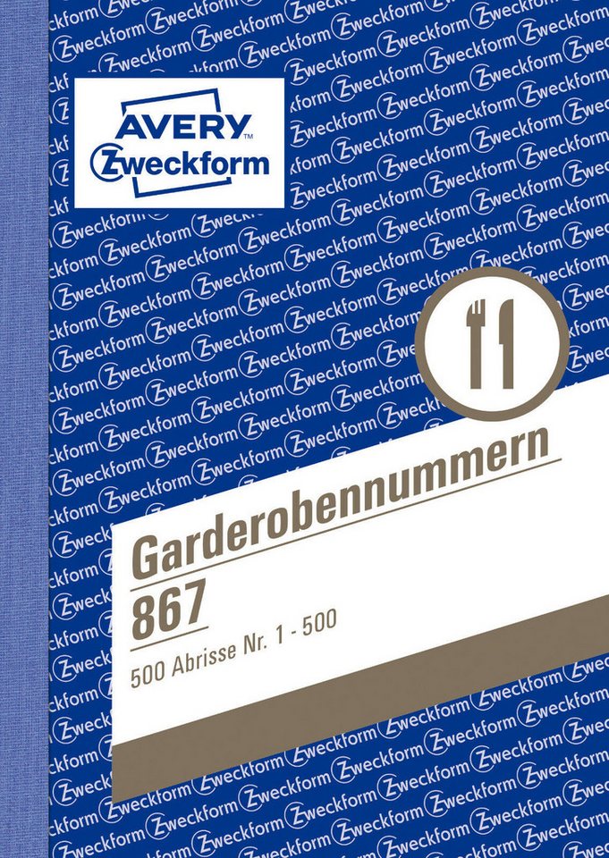 Avery Zweckform Wandgarderobe Avery Zweckform 867 Garderobenummer A6 farbig sortiert 1-500 von Avery Zweckform