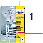 Avery L8011-10 Antimikrobielle Etiketten DIN A4 Transparent 210 x 297 mm 10 Blatt à 1 Etiketten von Avery
