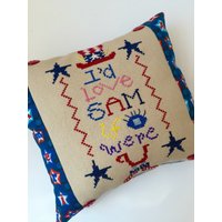 Uncle Sam 4. Juli 20 Gedenktag Kissen, Kreuzstich, Fertig von AveryandHayes