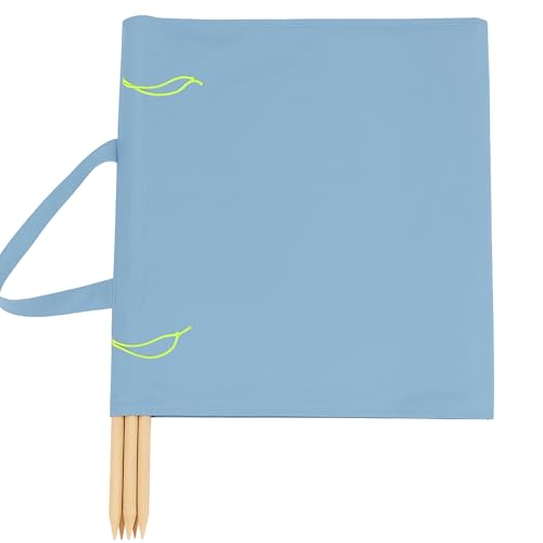 Aves-24 Windschutz 8m x 80cm für Strand Garten See Meer SICHTSCHUTZ Wind Zaun Schutz Blickschutz Camping (50. Einfarbig Blau) von Aves-24