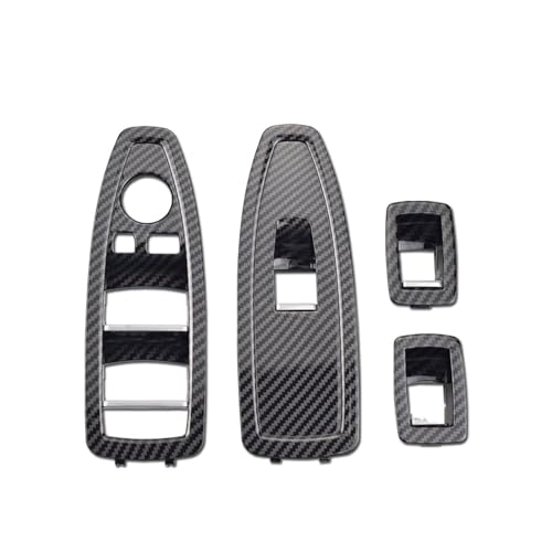 Avfpra Auto Innen Türgriff Für 1 3 4 Serie F20 F30 F31 F34 F35 F36 Schwarz Beige Carbon LHD RHD Auto Innen Tür Fenster Schalter Panel Abdeckung Ersatz Innentürgriffe(A-Carbon 4piece Set) von Avfpra