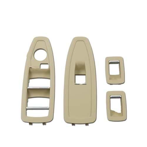 Avfpra Auto Innen Türgriff Für 1 3 4 Serie F20 F30 F31 F34 F35 F36 Schwarz Beige Carbon LHD RHD Auto Innen Tür Fenster Schalter Panel Abdeckung Ersatz Innentürgriffe(B-Beige 4pieceSet) von Avfpra