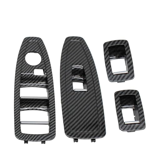 Avfpra Auto Innen Türgriff Für 3 4 Serie M3 M4 F30 F34 F36 F32 F33 F80 F82 F83 Carbon Fiber Innen Tür Pull Griff Mit Griff Äußere Abdeckung Trim(Switch Panel 4pieceB) von Avfpra