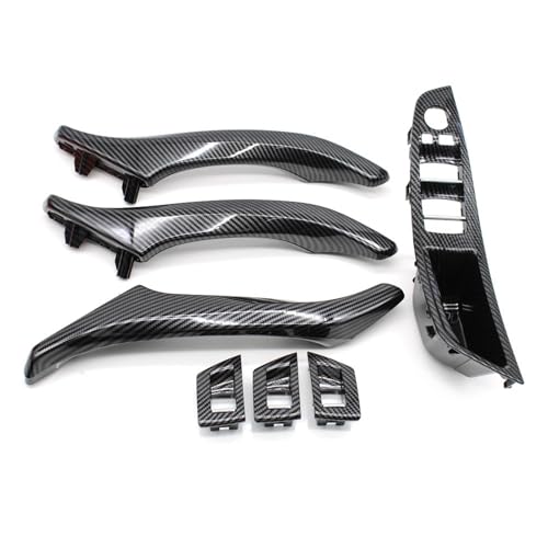 Avfpra Auto Innen Türgriff Für 5 Series F10 F11 520i 523i 525i 528i 530i 535i LHD RHD Carbon Faser Auto Innen Tür Griff Ziehen 7PCS Set(RHD Assembly Set) von Avfpra