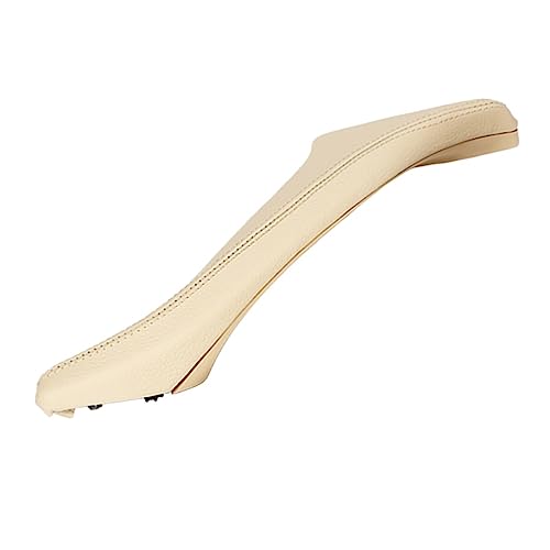 Avfpra Auto Innen Türgriff Für 5 Series F10 F11 520i 523i 525i 528i Oyster/Schwarz/Beige Auto Innentürgriff Panel Pull Trim Abdeckung Echtleder RHD Innentürgriffe(Beige-Left-LHD) von Avfpra