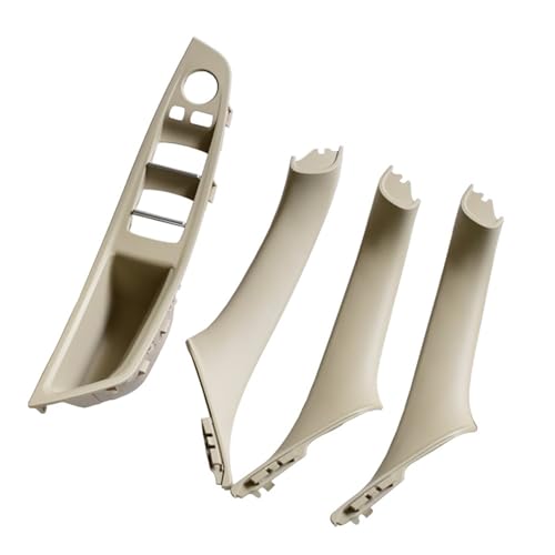 Avfpra Auto Innen Türgriff Für 5 Series F10 F11 Beige Schwarz Rot Braun Auto Innen Tür Griff Panel Pull Trim Abdeckung Links Hand Stick LHD(Beige-White-4piece) von Avfpra