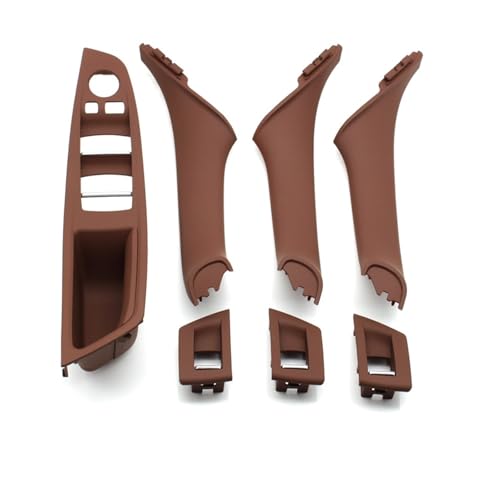 Avfpra Auto Innen Türgriff Für 5 Series F10 F11 F18 520i 523i 525i 528i 535i Auto Innen Kunststoff Tür Armlehne Fenster Schalter Panel Pull Griff 7 Stücke Set Innentürgriffe(LHD Brown 7piece) von Avfpra
