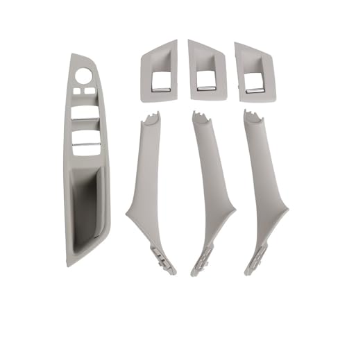Avfpra Auto Innen Türgriff Für 5 Series F10 F18 523 525 528LHD RHD 7 Farben Beige Schwarz Kohlefaser Auto Innentürgriffgriff 7-teiliges Set Innentürgriffe(LHD Gray) von Avfpra
