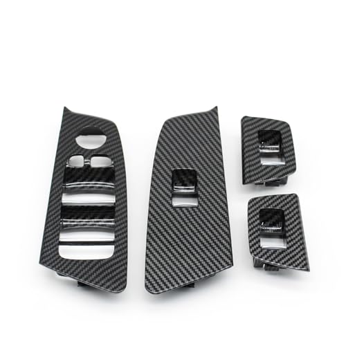 Avfpra Auto Innen Türgriff Für 5 Series G30 G31 G38 F90 2017 2018 2019 2020 2021 Auto Innentür Carbon Fiber Innen Griff Fenster Schalter Abdeckung Trim Innentürgriffe(LHD Cover Set) von Avfpra