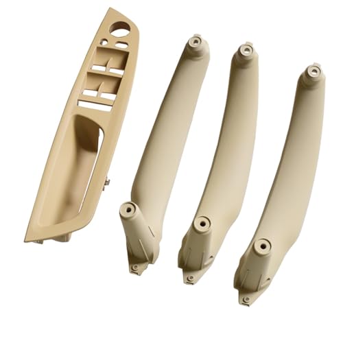 Avfpra Auto Innen Türgriff Für E70 E71 X5 X6 2007-2014 Armlehne Auto Links Vorne Fahrersitz LHD Innen Türgriff Innere Panel Pull Trim Abdeckung(Beige-4pcs) von Avfpra
