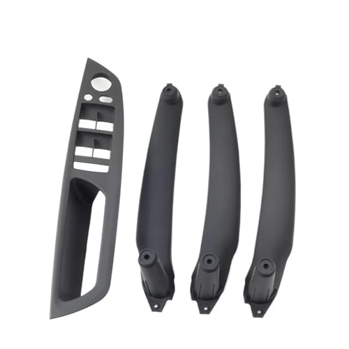 Avfpra Auto Innen Türgriff Für E70 E71 X5 X6 2007-2014 Armlehne Auto Links Vorne Fahrersitz LHD Innen Türgriff Innere Panel Pull Trim Abdeckung(Black 4Pcs LHD) von Avfpra