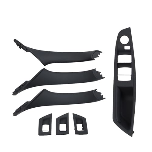 Avfpra Auto Innen Türgriff Für F10 F11 F18 520 523 525 528 530 RHD Rechts Fahrer Innentür Fenster Schalter Panel Pull Griff 7PCS Set(Model B Black) von Avfpra